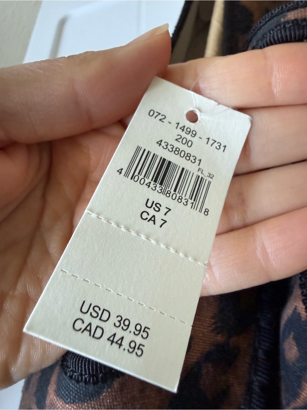 aerie Leopard-Print Mary Jane Flats in Brown & Black size 7 - Picture 3 of 8